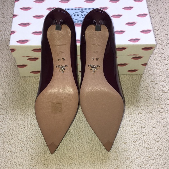 Made to measure Prada pumps, never been worn with personalized initials on. - Picture 3 of 6